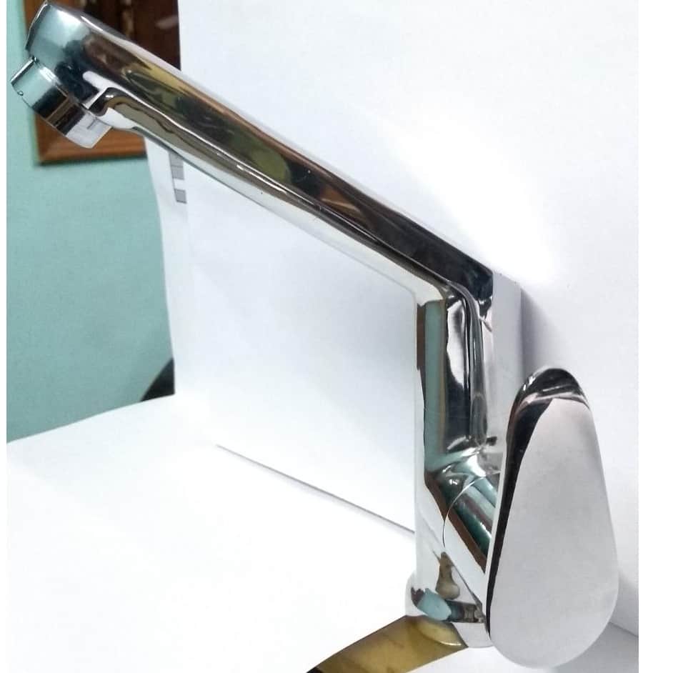 Swan Neck Deck Mounted Tap - top_view