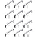 Stainless Steel Chrome Finish Oval D Drawer/Cabinet Handles (4 Inch) - photo