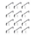 Stainless Steel Chrome Finish Oval D Drawer/Cabinet Handles (4 Inch) - rear_view