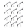Stainless Steel Chrome Finish Oval D Drawer/Cabinet Handles (4 Inch) - left_view