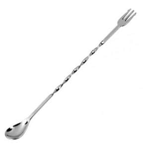 Bar Spoon With Fork - front_view