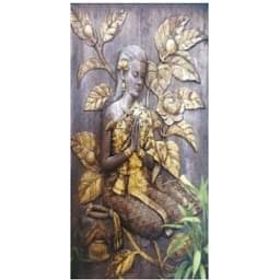Embossed Welcome Lady Tile