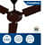 Crompton Neo Breeze 1200 mm (48 inch) Ceiling Fan (Brown) - front_view
