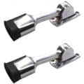 Silver Finish Aluminium Door Stopper 5" (Set of 2) - top_view