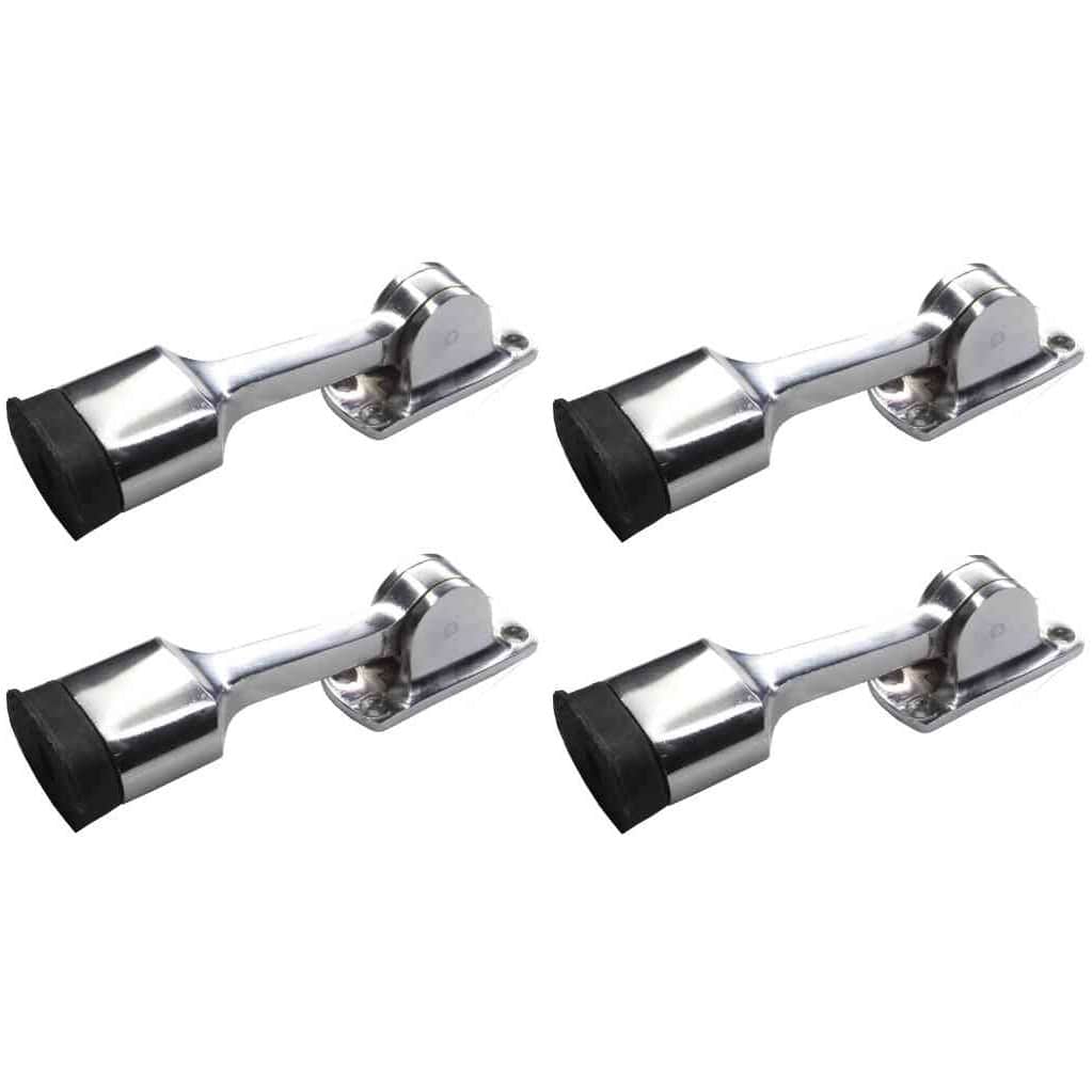 Silver Finish Aluminium Door Stopper 5" (Set of 4) - front_view