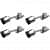 Silver Finish Aluminium Door Stopper 5" (Set of 4) - front_view