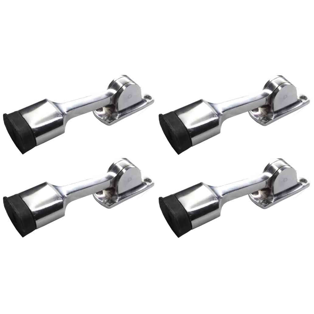 Silver Finish Aluminium Door Stopper 5" (Set of 4) - top_view