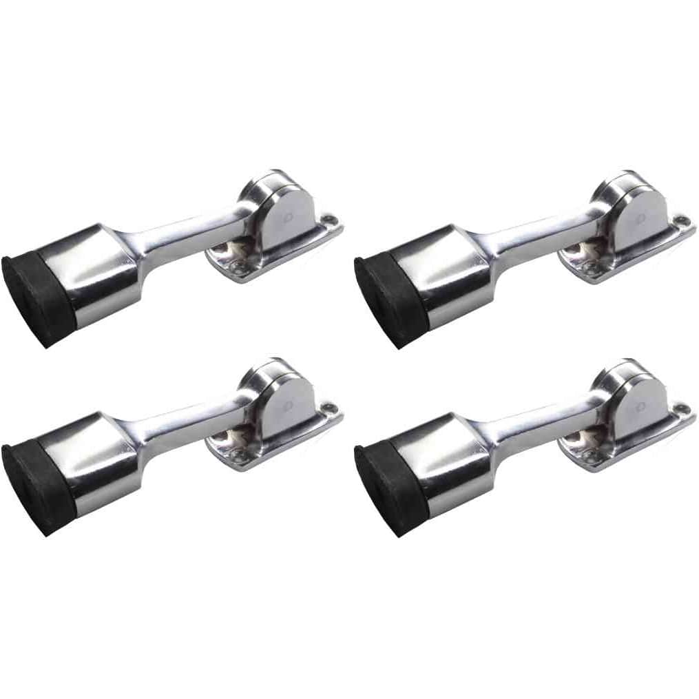 Silver Finish Aluminium Door Stopper 5" (Set of 4) - rear_view