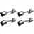Silver Finish Aluminium Door Stopper 5" (Set of 4) - rear_view
