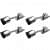 Silver Finish Aluminium Door Stopper 5" (Set of 4) - left_view