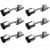 Silver Finish Aluminium Door Stopper 5" (Set of 6) - rear_view