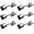 Silver Finish Aluminium Door Stopper 5" (Set of 6) - left_view