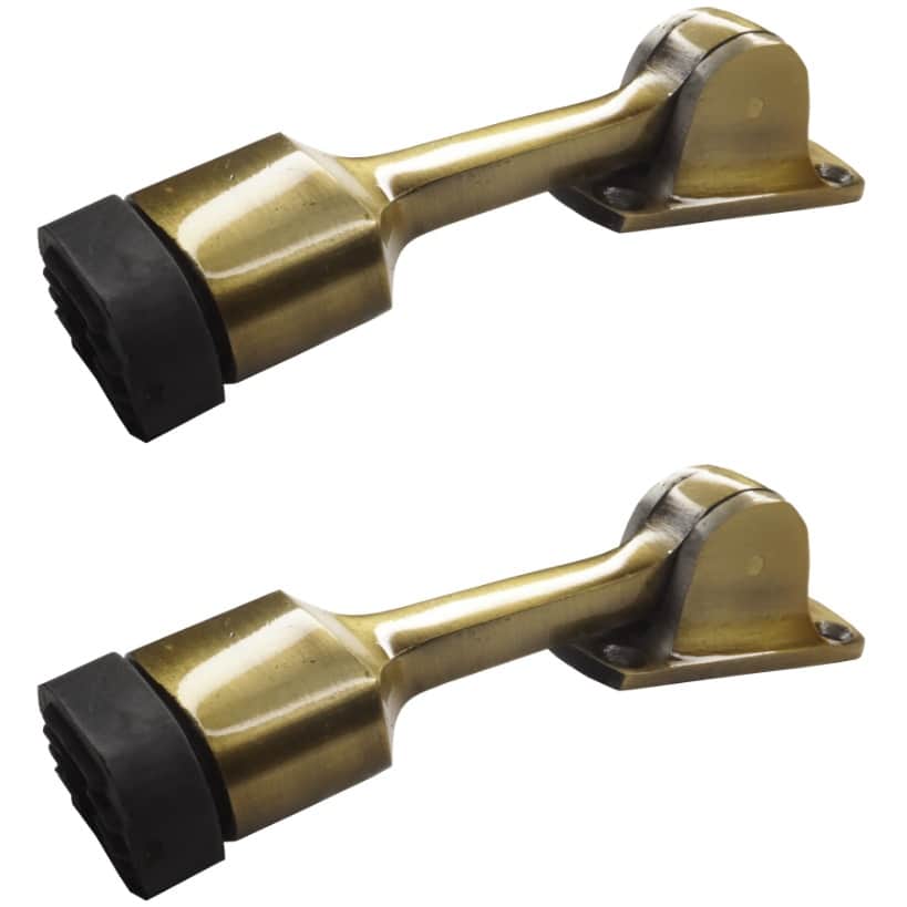 Antique Finish Aluminium Door Stopper 5" (Set of 2 ) - front_view