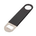 Vinyl Coated Bottle Opener- Black - front_view
