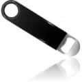 Vinyl Coated Bottle Opener- Black - top_view