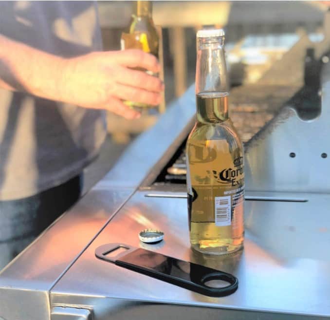 Vinyl Coated Bottle Opener- Black - rear_view