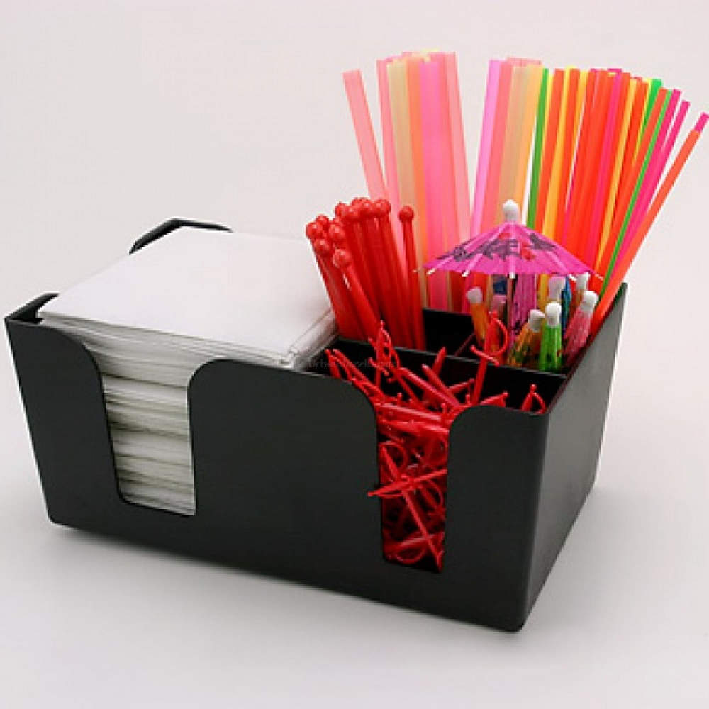 Bar Caddy Organizer  & Straw Holder - photo