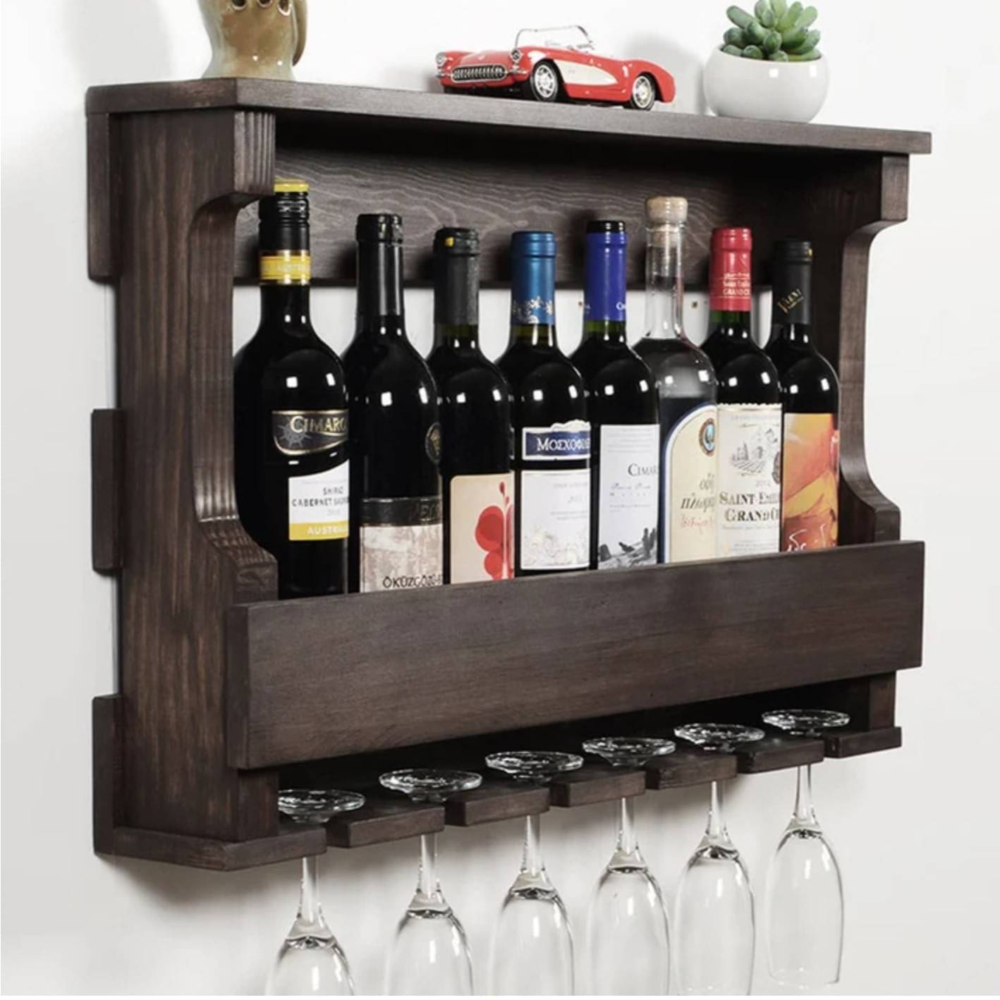 Bar Cabinet with 7 Glass Holder