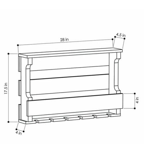 Bar Cabinet with 7 Glass Holder