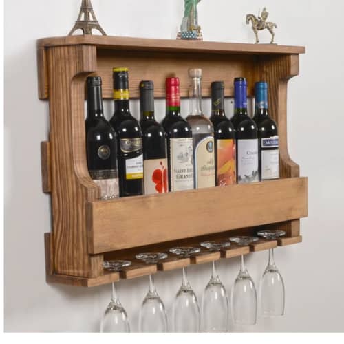 Bar Cabinet with 7 Glass Holder