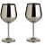 Stainless Steel Goblet Wine Glass (Set of 2). - top_view