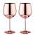 Copper Finish Stemmed Wine Glasses (Set of 2) - photo