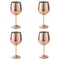 Copper Finish Stemmed Wine Glasses (Set of 4) - photo