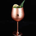 Copper Finish Stemmed Wine Glasses (Set of 4) - right_view