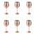 Copper Finish Stemmed Wine Glasses (Set of 6) - photo
