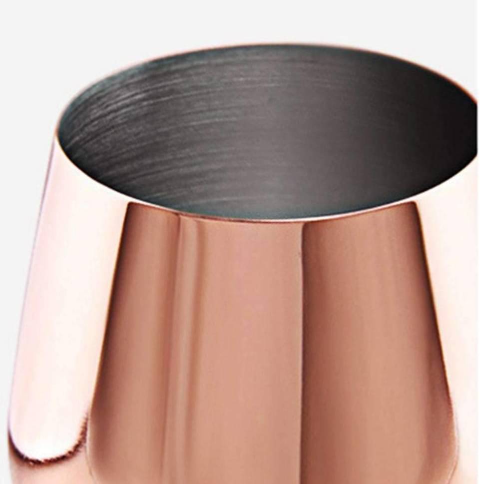 Copper Finish Stemmed Wine Glasses (Set of 6)