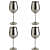 Stainless Steel Goblet Glasses (Pack of 4) - photo