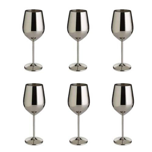 Stainless Steel Wine Goblet (Set of 6 Pieces)