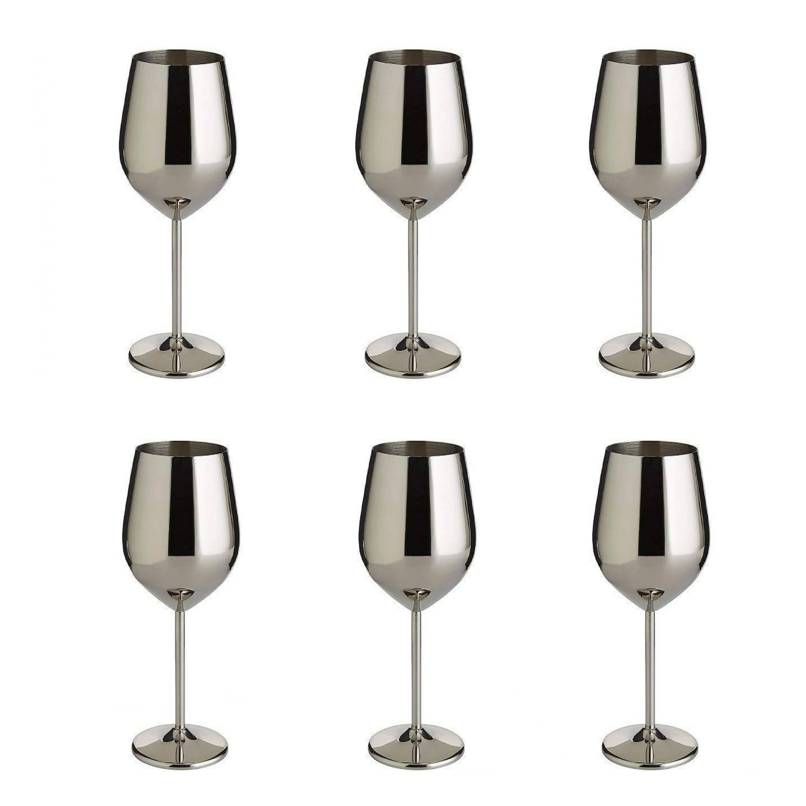 Stainless Steel Wine Goblet (Set of 6 Pieces)