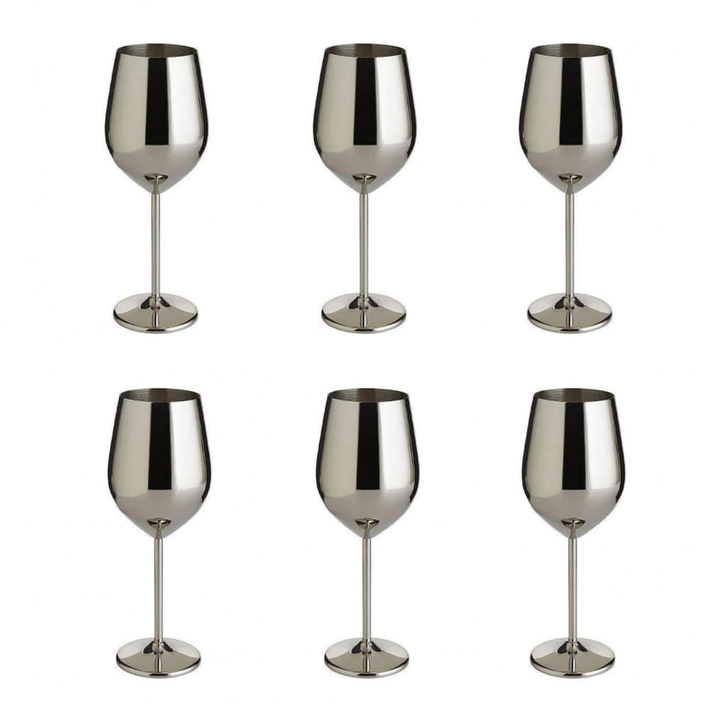 Stainless Steel Wine Goblet (Set of 6 Pieces) - photo