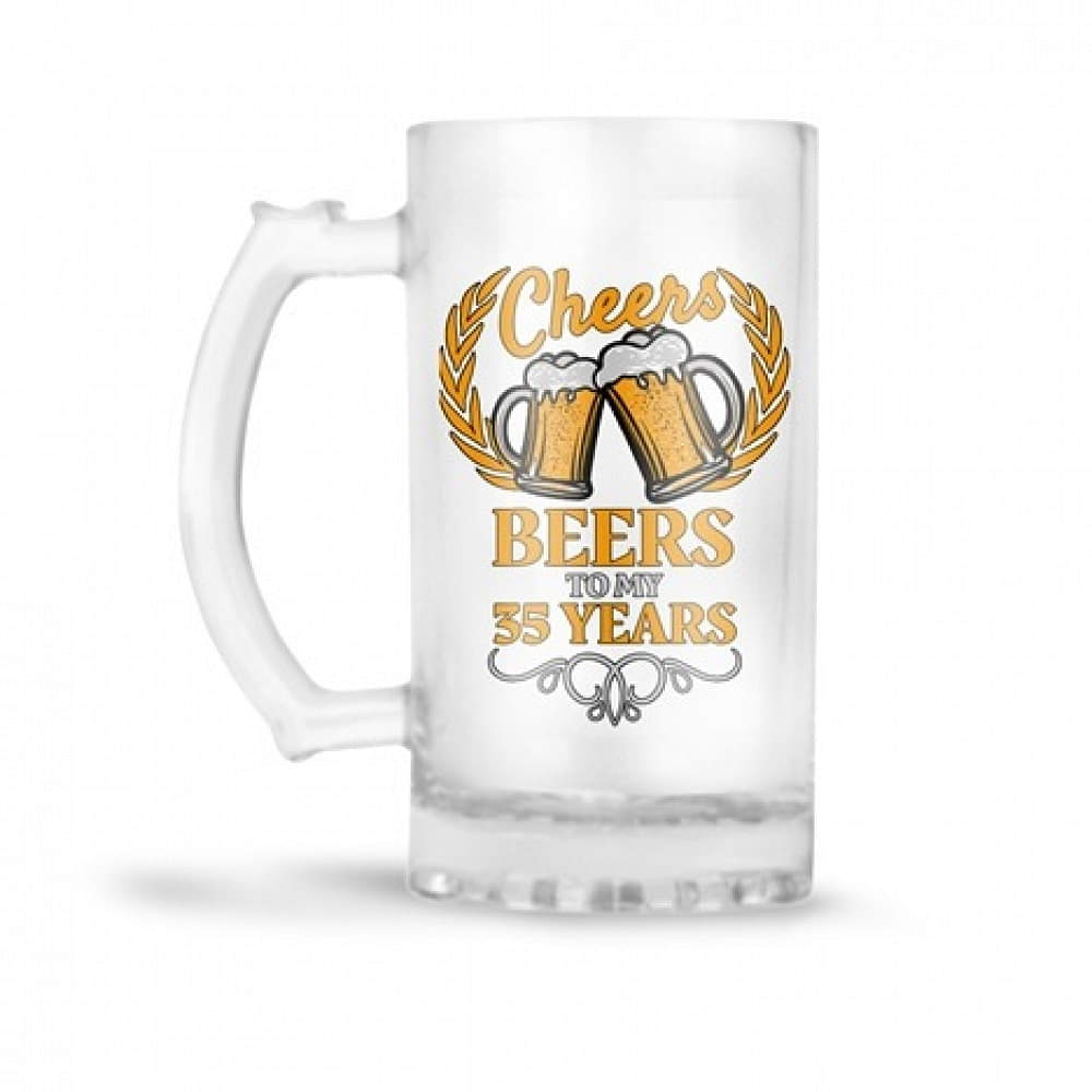 Cheers Beer to My 35 years design Beer Mug - photo