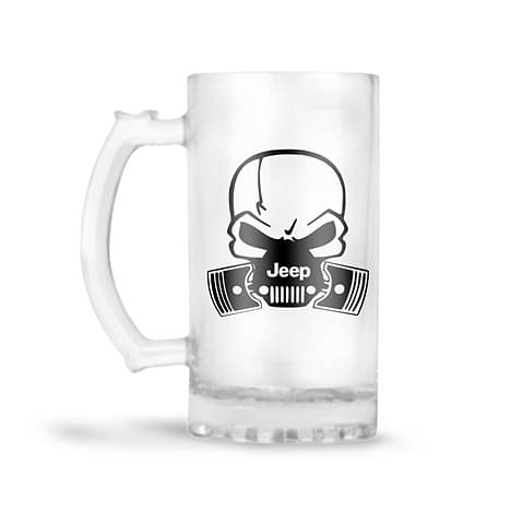 Skull Print Beer Mug