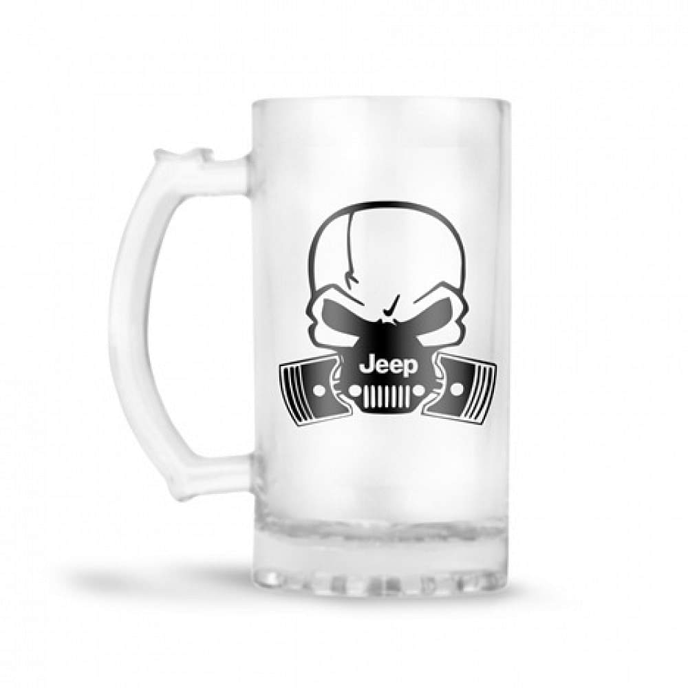 Skull Print Beer Mug - photo