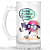 Feeling little bit Strange Printed Beer Mug - left_view