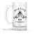'Good times bad friends' design printed Beer Mug - left_view