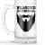 'Beareded Scumbag' printed Beer Mug - left_view