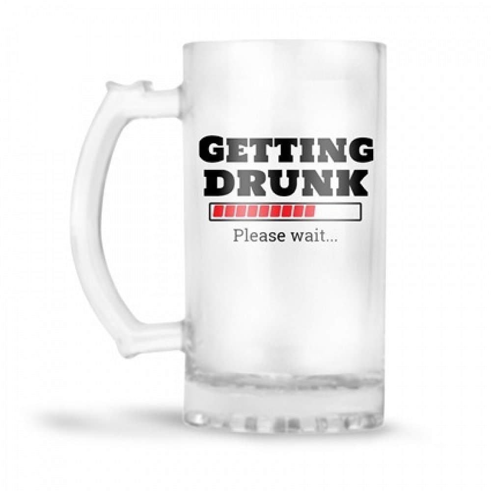 'Getting Drunk' printed Beer Mug - photo