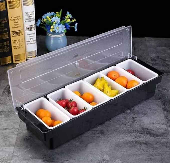 Garnish Tray in 6 Compartment - photo