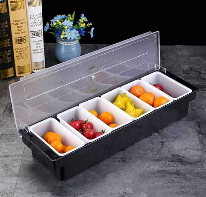 Garnish Tray in 6 Compartment - photo