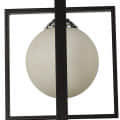 White Glass Single Hanging Light by Jainsons Lights- SQ-HL - without Bulb - right_view