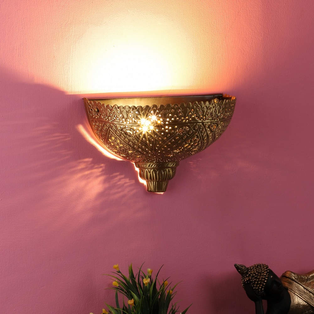 Gold Brass Wall Light - photo
