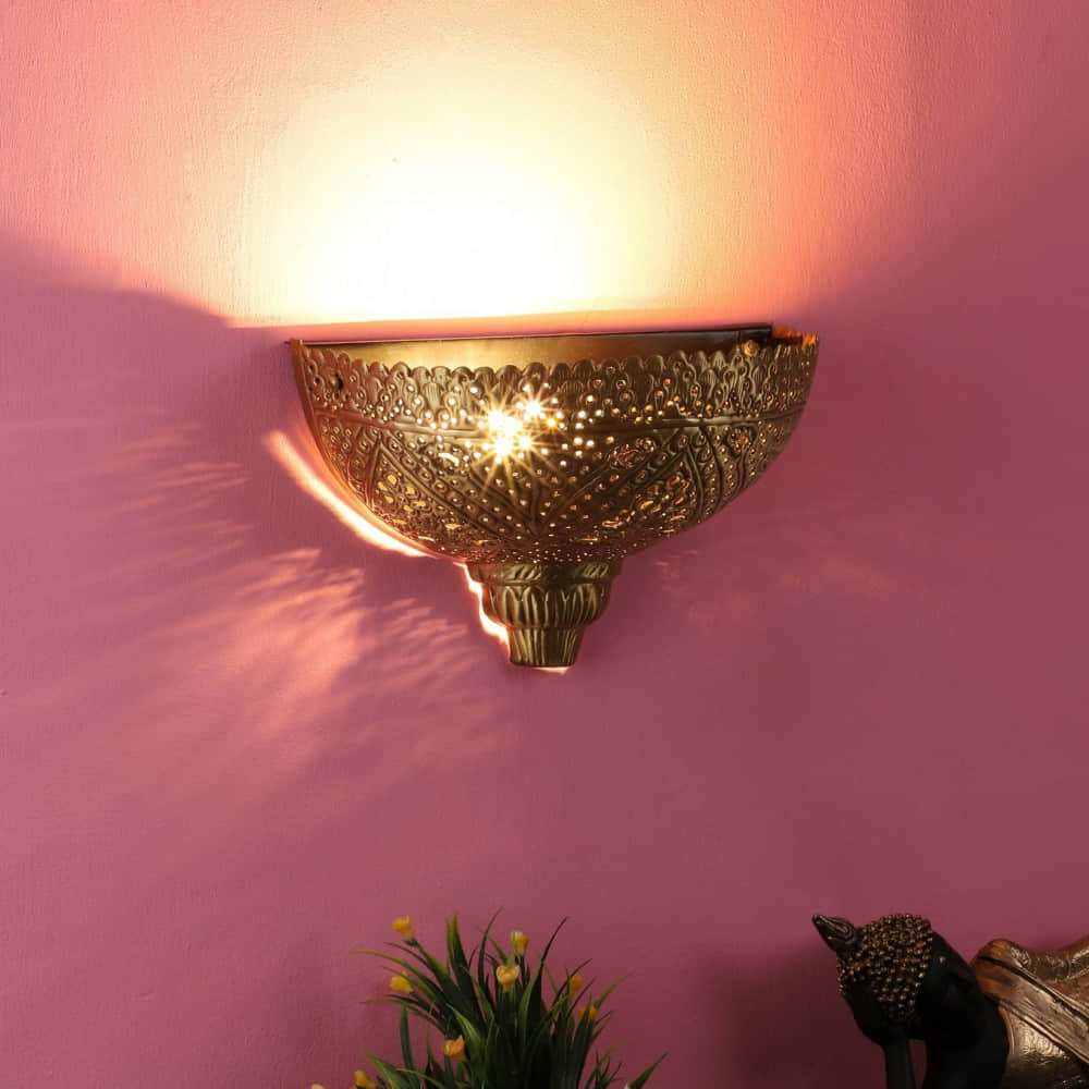 Gold Brass Wall Light - photo
