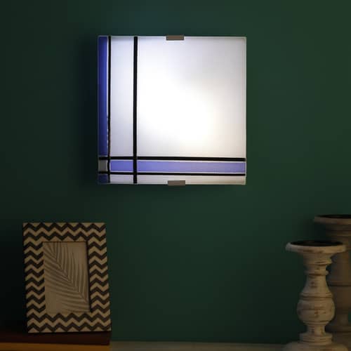 White Metal Wall Light 12"