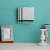 Square White Metal Wall Light 9" - front_view