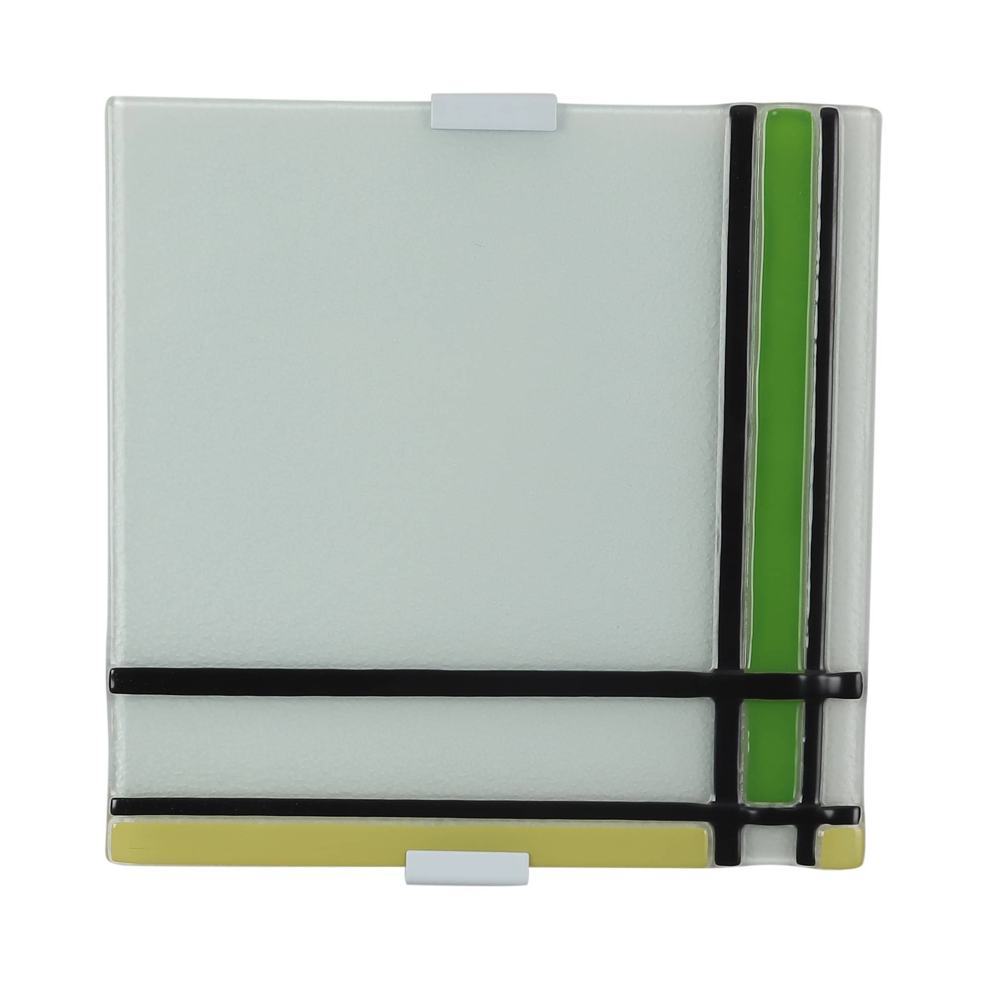 Square White Metal Wall Light 9"