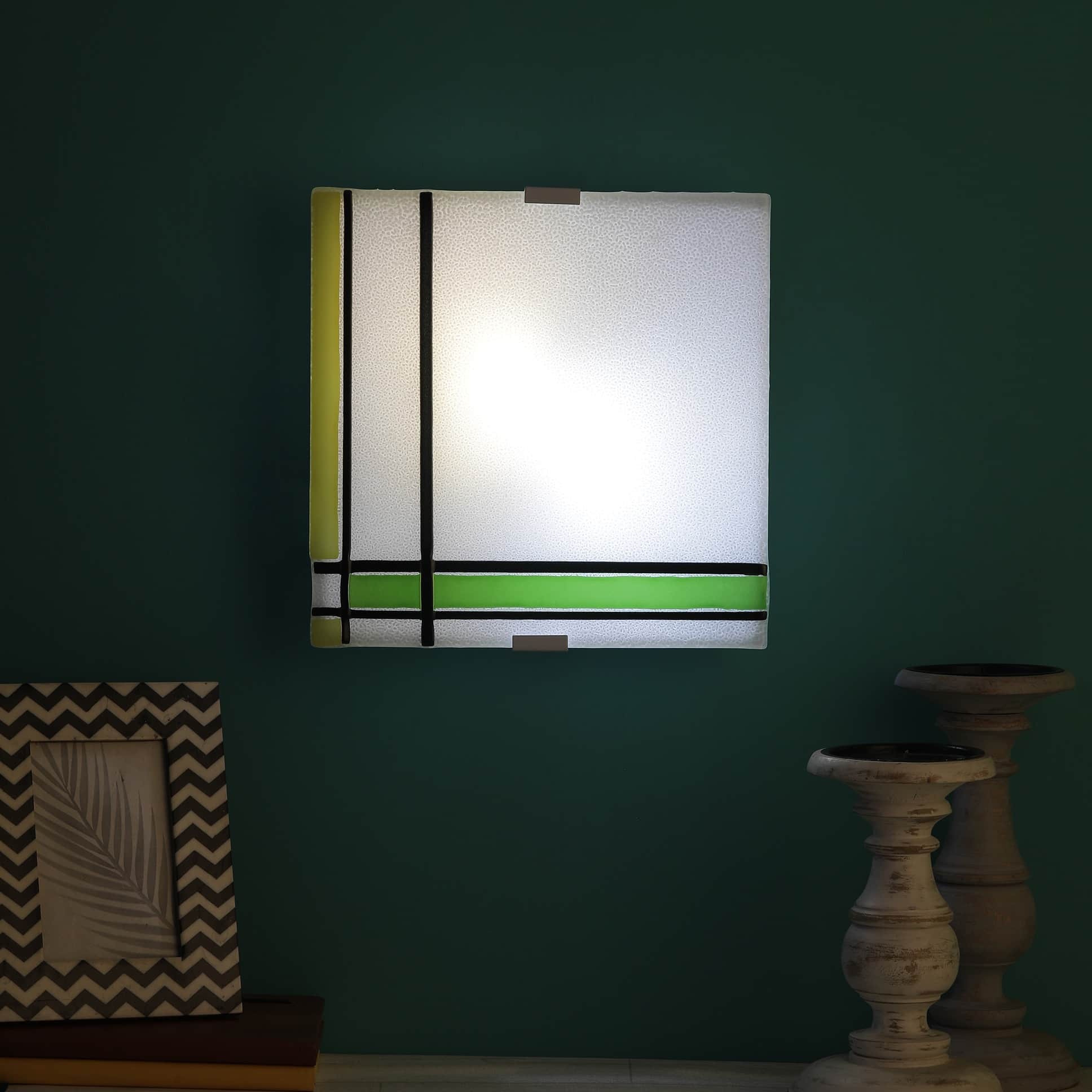 White Metal Wall Lamp 12" - top_view